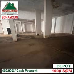 400,000$!! Depot for sale located in Bchamoun