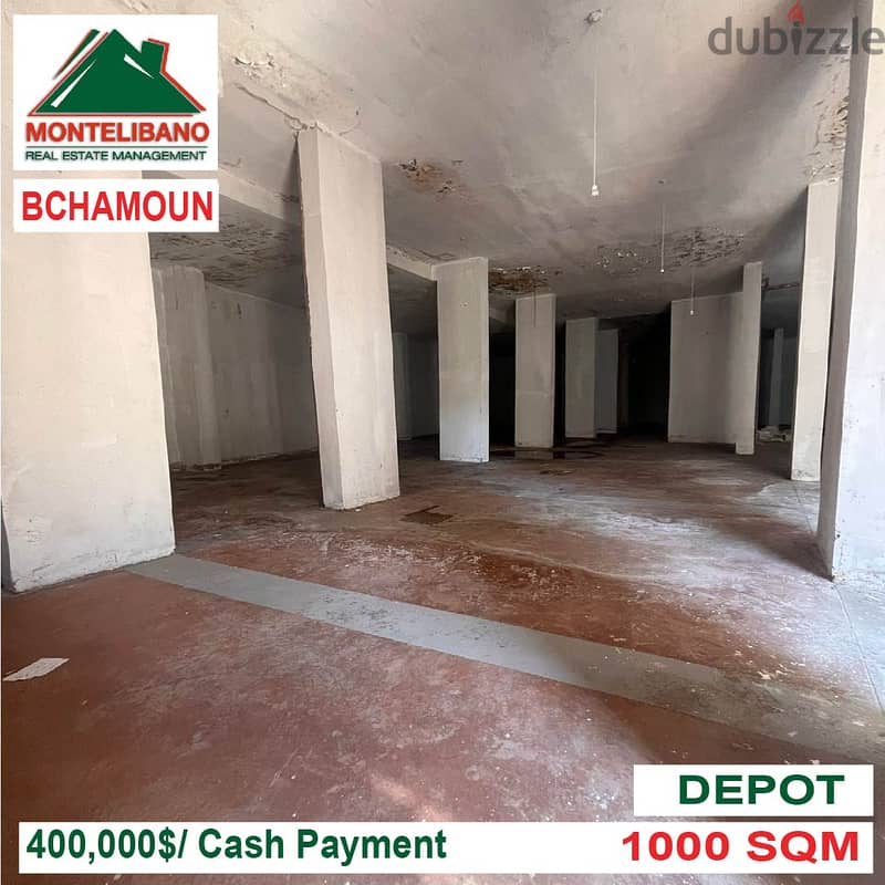 400,000$!! Depot for sale located in Bchamoun 2