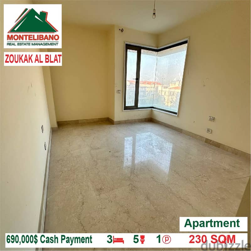 690,000$ Cash Payment!! Apartment for sale in Zoukak Al Blat!! 1