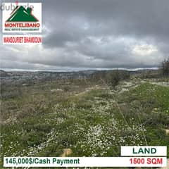145000$!! Land for sale located in Mansouriet Bhamdoun
