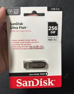 Sandisk ultra flair 3.0 flash drive 256gb up to 150mb/s