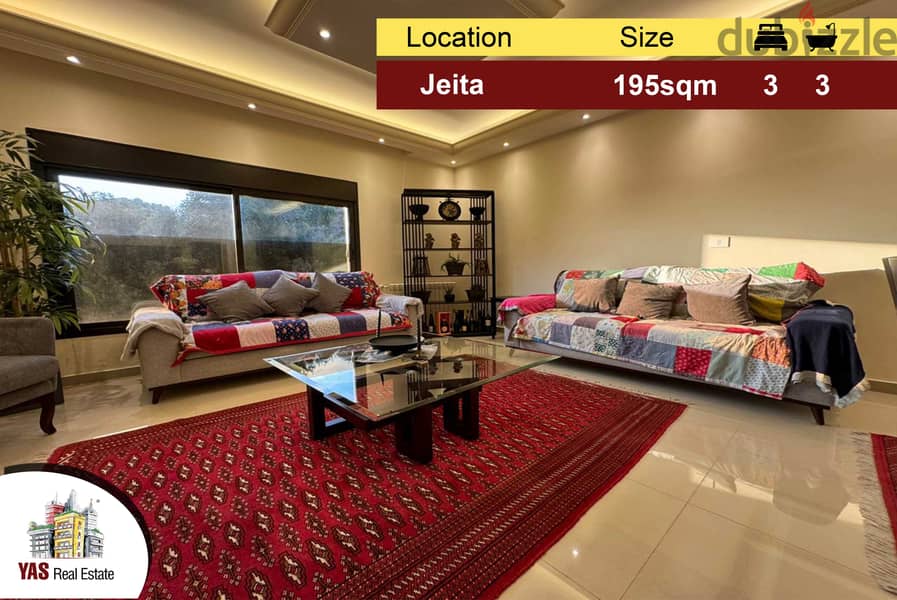 Jeita 195m2 | 40m2 Terrace | High End | Open View | Decorated | EL | 0