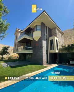Villa Faraya furnished for Rent-ڤيلا فرايا مفروشة للايجار