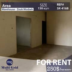 Zouk Mosbeh, Warehouse for Rent, 130 m2, مستودع للإيجار في ذوق مصبح
