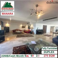 2250$/Cash Month!! Apartment for rent in Manara!!