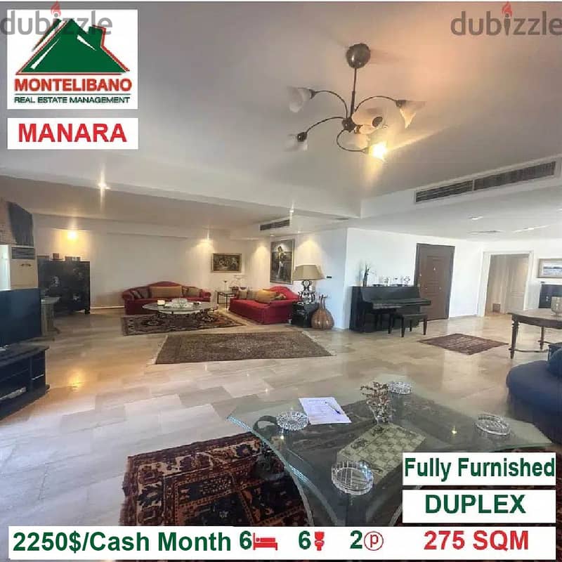 2250$/Cash Month!! Apartment for rent in Manara!! 1