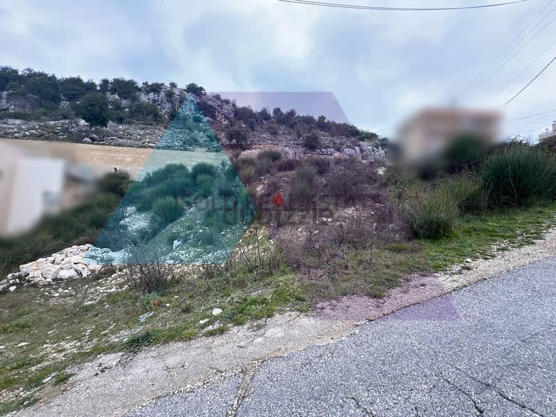 A 810 m2 land having an open mountain view for sale in Aanaya/Jbeil 1