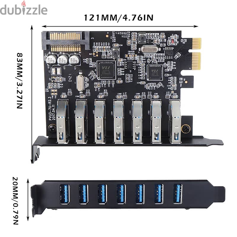 MOGE PCIE TO 7 USB 3.0 ADD-ON CARD SERIES 2
