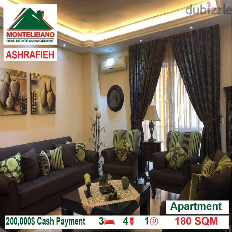 200,000$!! Apartment for sale located in Ashrafieh 1