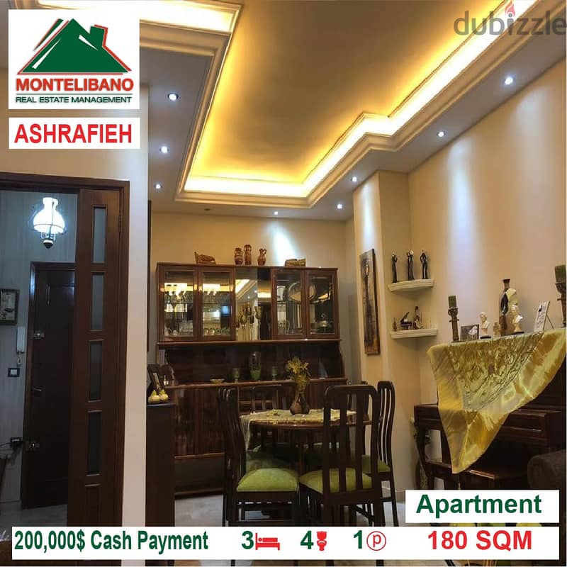 200,000$!! Apartment for sale located in Ashrafieh 2