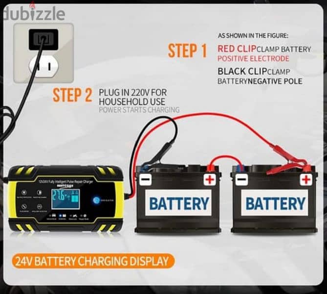 Battery charger 12 V- 24 V for car & other types 1