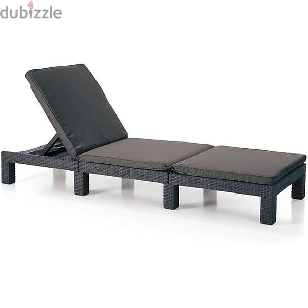 Allibert by Keter Daytona Sunlounger, Grey with Taupe Cushion 3