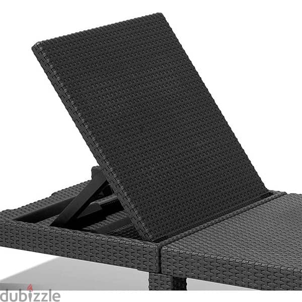 Allibert by Keter Daytona Sunlounger, Grey with Taupe Cushion 4