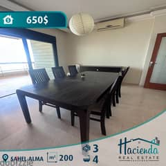 Furnished Apartment With Sea View For Rent In Sahel Alma