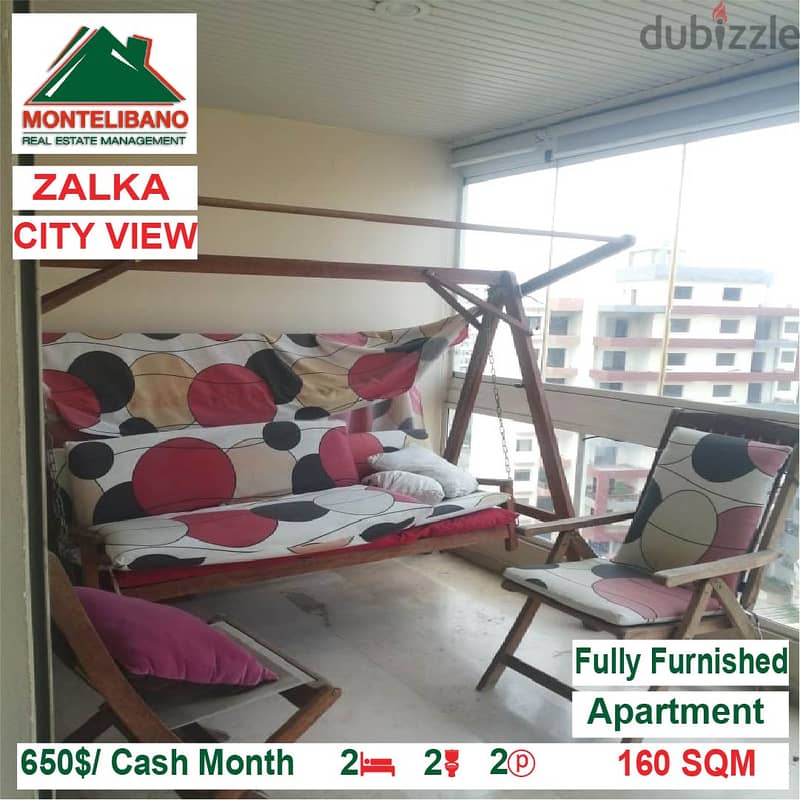 650$/Cash Month!! Apartment for rent in Zalka!! City View!! 2