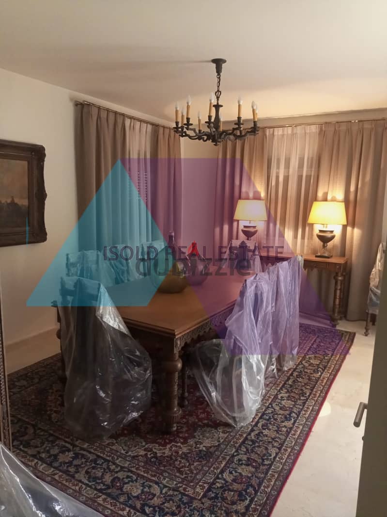 Furnished 300 m2 apartment+Open sea/mountain View for rent in Rabieh 1