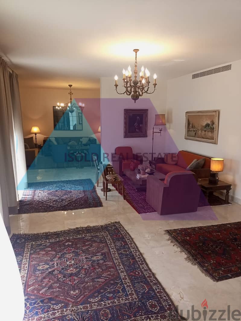 Furnished 300 m2 apartment+Open sea/mountain View for rent in Rabieh 2