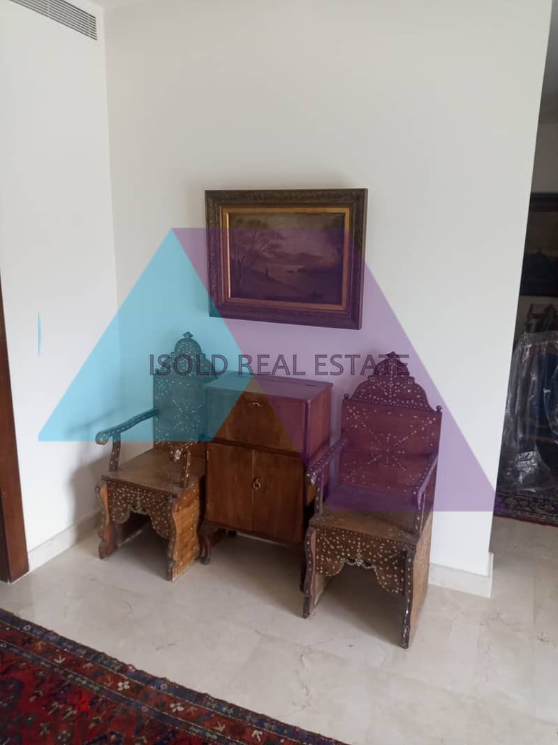 Furnished 300 m2 apartment+Open sea/mountain View for rent in Rabieh 12