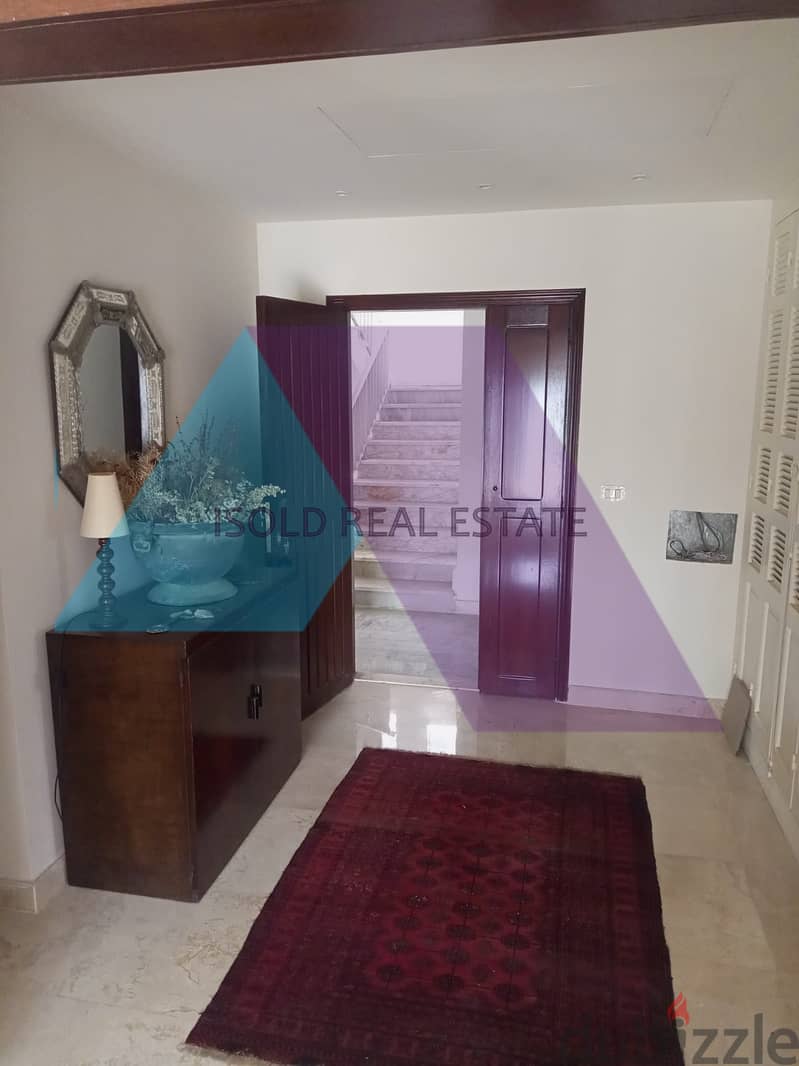 Furnished 300 m2 apartment+Open sea/mountain View for rent in Rabieh 15