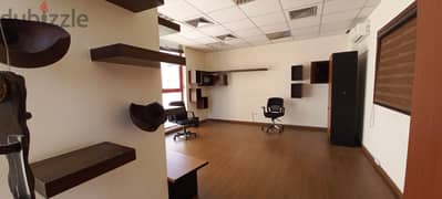 Furnished office in commercial center in Zalka for rentمكتب مفروش