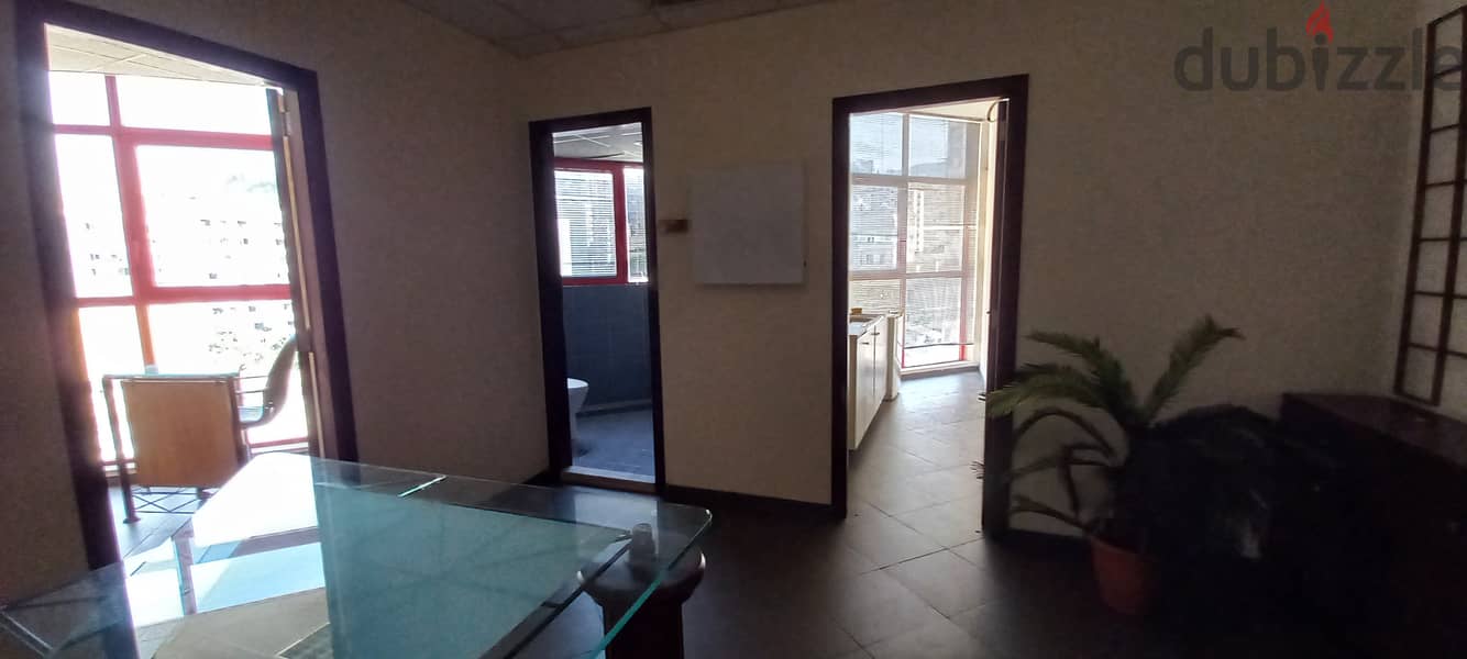 Furnished office in commercial center in Zalka for rentمكتب مفروش 8