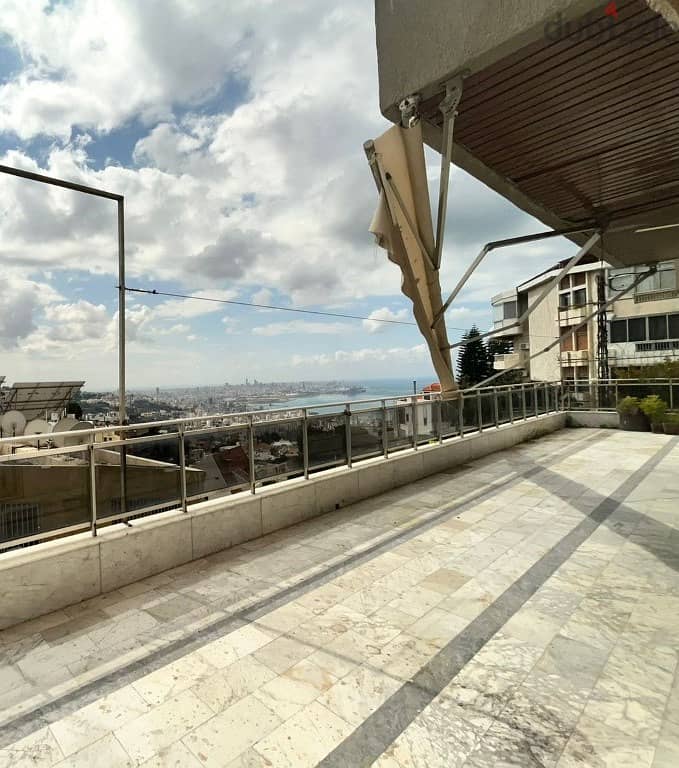 400 Sqm + 3 Terraces |Apartment For Rent In Rabieh |Panoramic Sea View 4