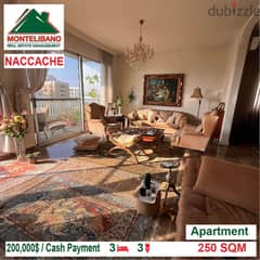 200,000$!! Apartment for sale located in Naccache