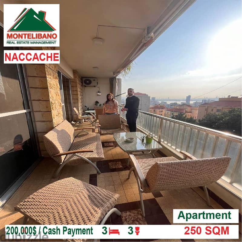 200,000$!! Apartment for sale located in Naccache 1