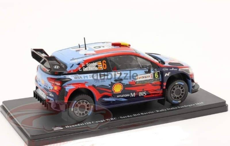 Hyundai I20 Coupe WRC (Rally Sardinia 2019) diecast car model 1;24. 4