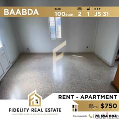Apartment for rent in Baabda JS31 0