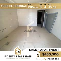 Apartment for sale in Furn el chebbak JS32