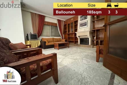 Ballouneh 185m2 | Open View | Well Maintained | Prime Location | EL |