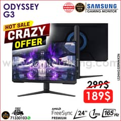 Samsung Odyssey G3 24" Fhd 165hz 1ms Gaming Monitor Offer
