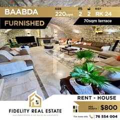 Furnished House for rent in Baabda Choueit RK24