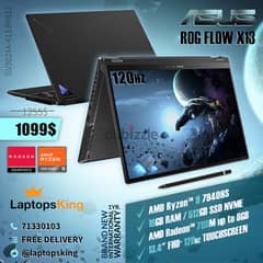 Asus Rog Flow X13 Ryzen 9 7940HS VGA RADEON 780M 120HZ 2in1 Laptop