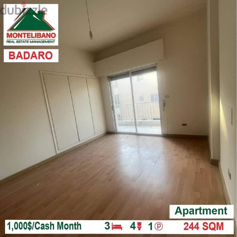 1000$!! Apartment for rent located in Badaro 0