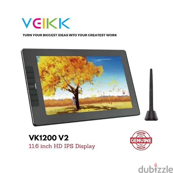 Veikk VK1200 V2 with 2 gifts  Pen Display Drawing Digital Screen 0