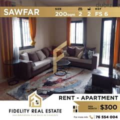 Apartment for rent in Sawfar FS6