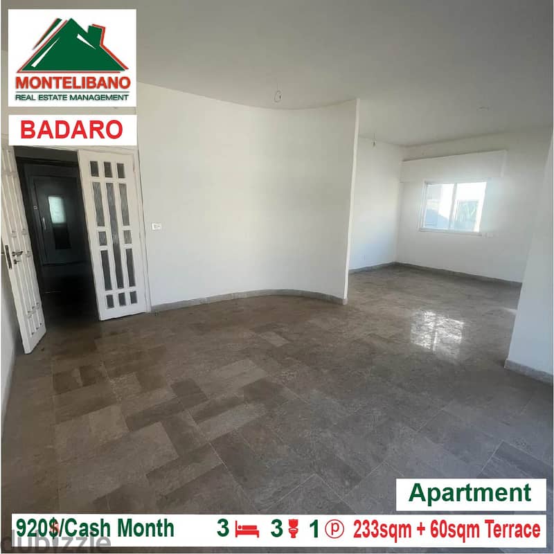 920$!! Apartment for rent located in Badaro 1