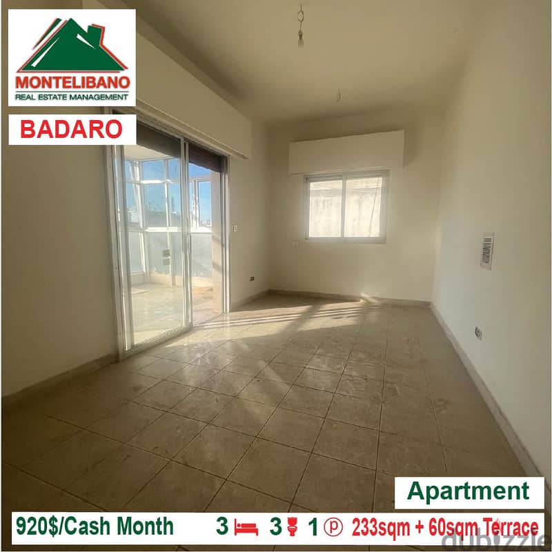 920$!! Apartment for rent located in Badaro 2