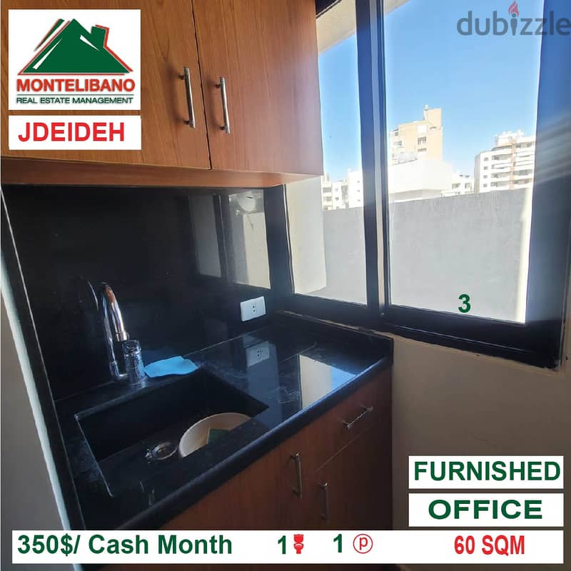 350$!! Furnished Office for rent located in Jdeideh 3