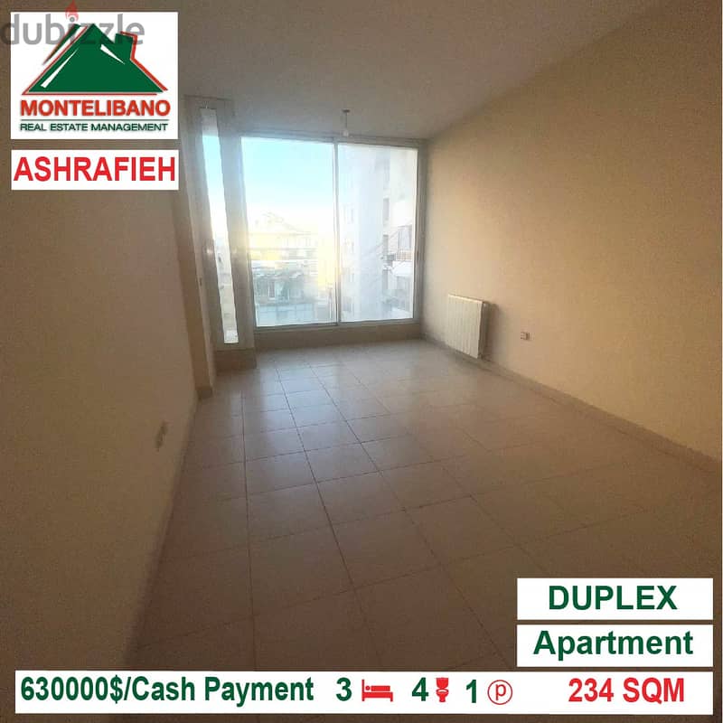 630000$!! DUPLEX for sale located in Achrafieh 1