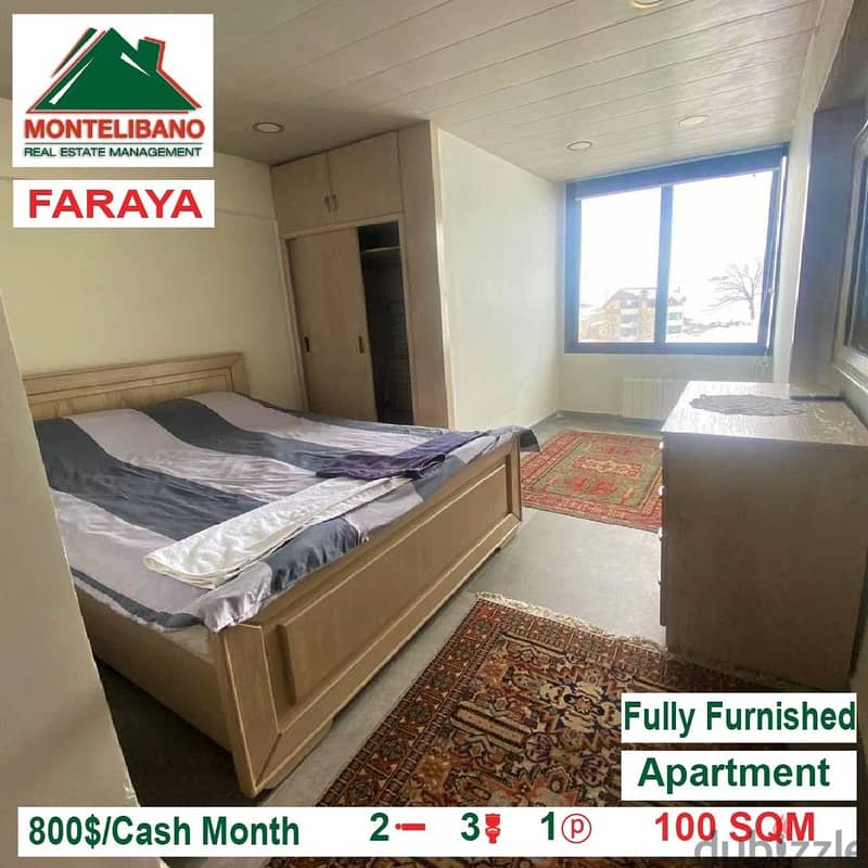 800$!! Fully Furnished Chalet for rent located in Faraya 2