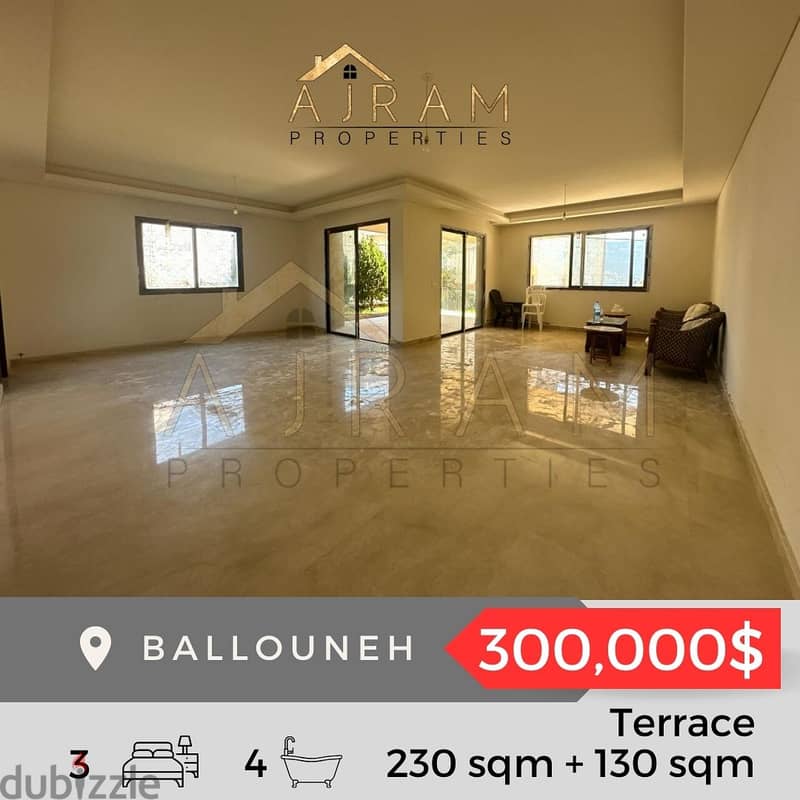Ballouneh | 230 sqm + 130 sqm Terrace 1