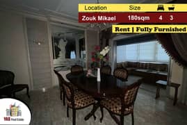 Zouk Mikael 180m2 | Rent | Furnished | High End | Quiet Street | EO EL 0