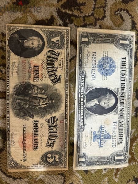 Old USD Banknotes 1$ / 2$ / 5$ 4