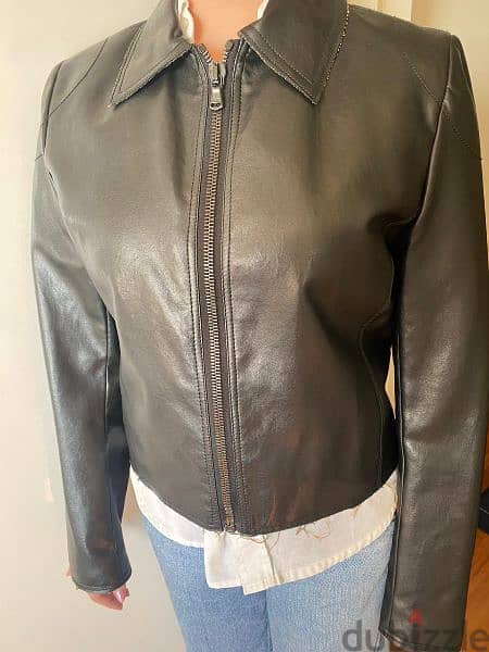 jacket leather black. 5