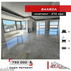 Apartment for sale in Baabda 370 sqm ref#aea16050