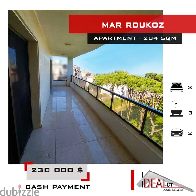 Apartment for sale in Mar Roukoz 204 sqm ref#chc2410 0