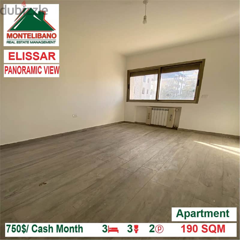 750$/Cash Month!! Apartment for rent in Elissar!! 2